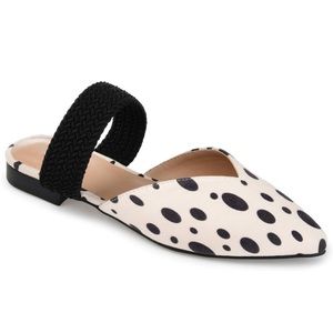 Journee Collection Womens Roxeene Woven Spots Slide Sandals Shoes Size 6
